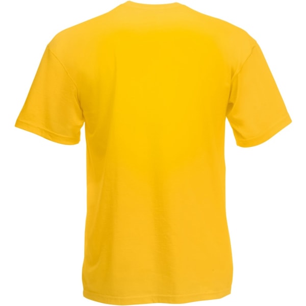Fruit Of The Loom Valueweight V-halsad, kortärmad T-shirt för män Sunflower 2XL