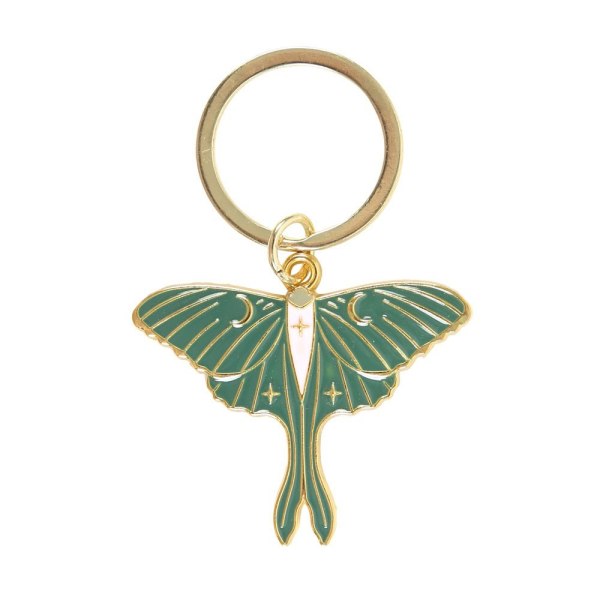 Något annat Luna Moth Nyckelring One Size Grön/Guld Green/Gold One Size