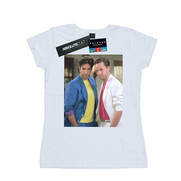 Friends Dam/Damer 80-tal Ross Och Chandler Bomull T-shirt S W White S