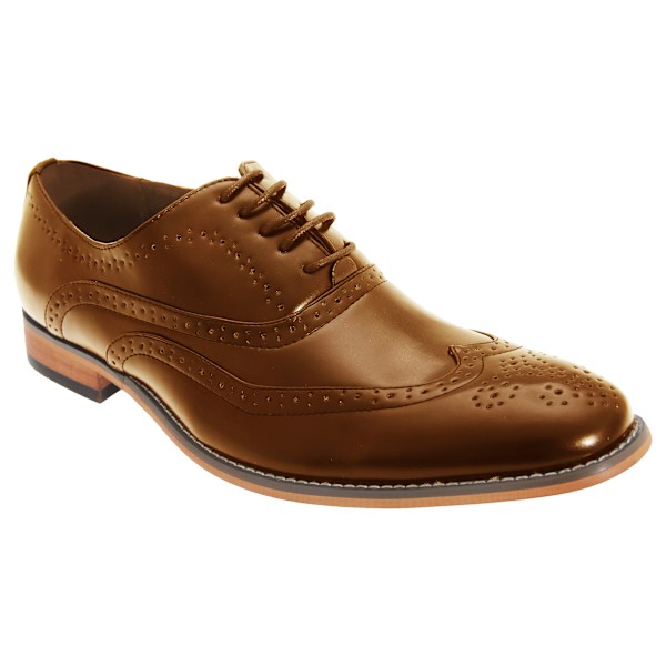 Goor herr 5 Eyelet Brogue Oxford skor 6 UK Tan Tan 6 UK