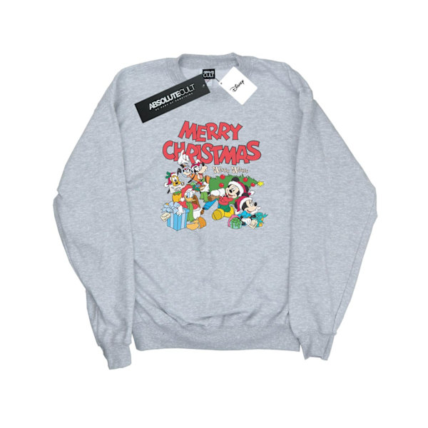 Disney Womens/Ladies Mickey And Friends Winter Wishes Sweatshirt Sports Grey XL