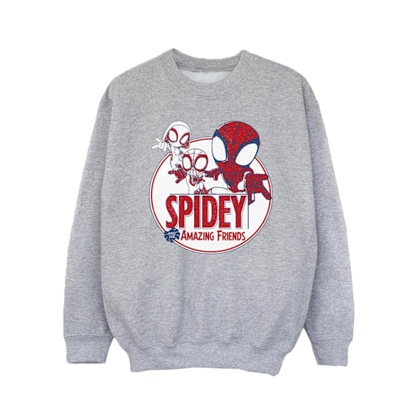Marvel Girls Spidey And His Amazing Friends Circle Sweatshirt 7 Sports Grey 7-8 Years