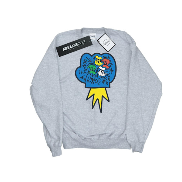 Disney Dam/Kvinnor Kalle Anka Pop Fist Sweatshirt S Sports G Sports Grey S