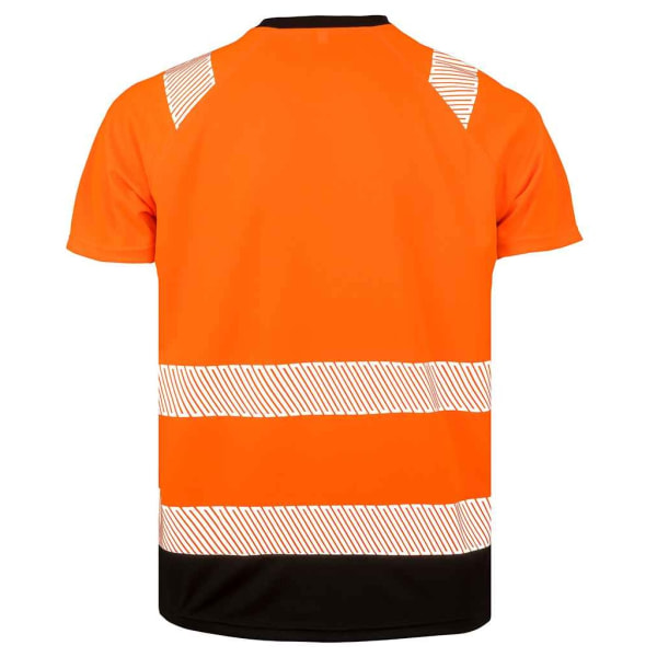 Resultat Äkta återvunnen Säkerhets-T-shirt för män L-XL Fluorescerande Or Fluorescent Orange L-XL