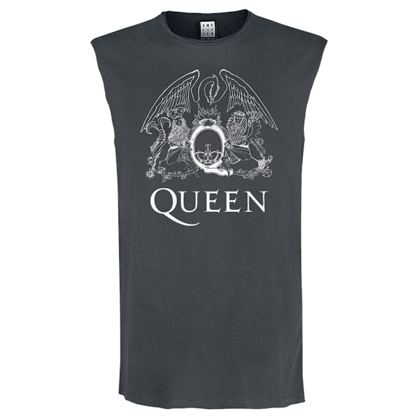 Amplified Mens Royal Crest Queen Tank Top S Charcoal Charcoal S