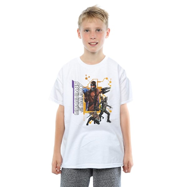 Marvel Boys Guardians Of The Galaxy Team Pose T-shirt 7-8 år White 7-8 Years