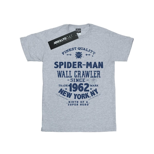 Marvel herr Spider-Man T-shirt av bästa kvalitet XL Sports Grey Sports Grey XL