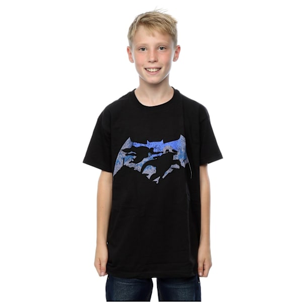 DC Comics Boys Batman v Superman Battle Silhouette T-Shirt 7-8 Black 7-8 Years