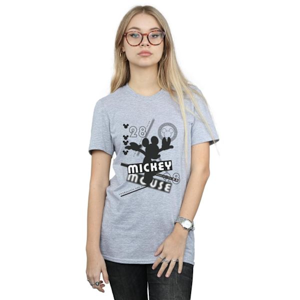 Disney Dam/Damer Mickey Mouse Always And Forever Bomull Boyfriend T-Shirt Sports Grey M