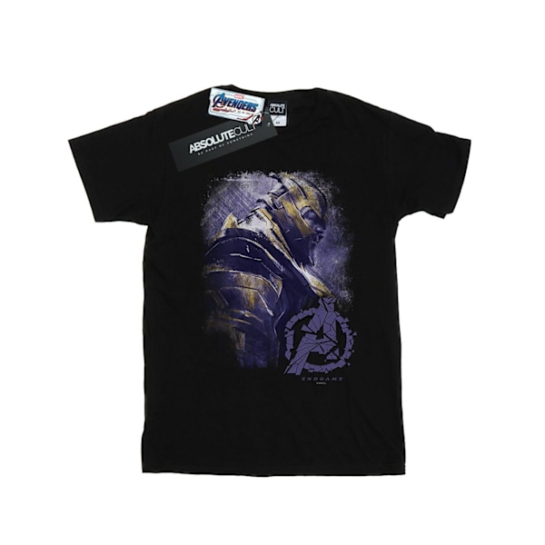 Marvel Girls Avengers Endgame Thanos Borstad Bomull T-shirt 9-11 år Black 9-11 Years