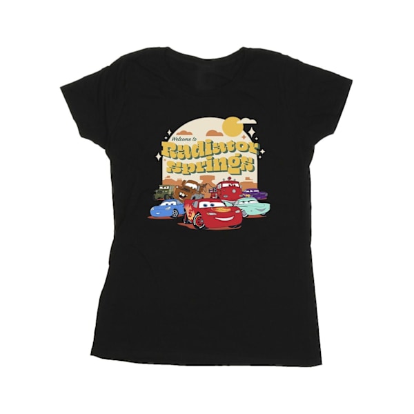 Disney Dam/Kvinnor Bilar Radiator Springs Grupp Bomull T-shirt Black M