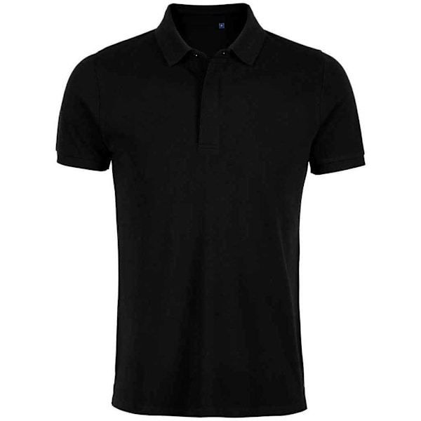 NEOBLU Herr Owen Pique Poloskjorta L Deep Black Deep Black L