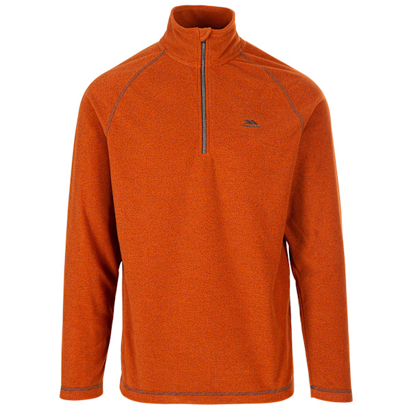 Trespass Mens Keynote Anti Pilling 1/4 Zip Fleece Top M Burnt O Burnt Orange M