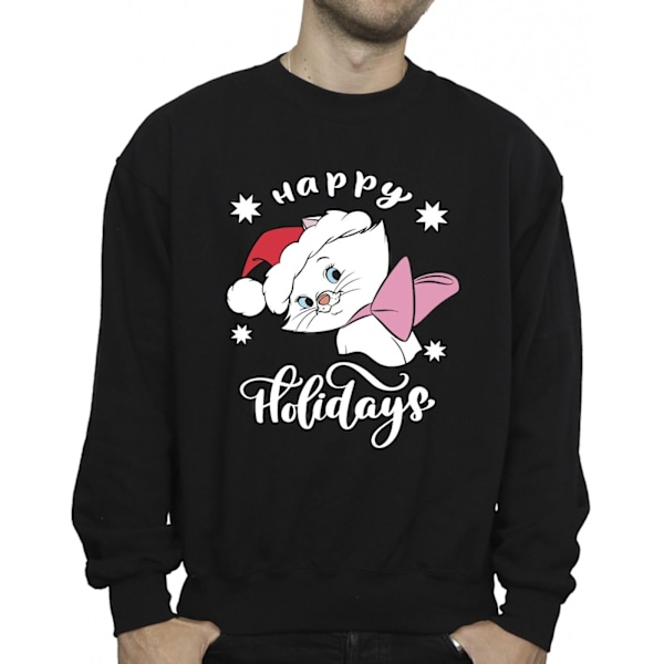 Disney Herr The Aristocats Happy Holidays Sweatshirt M Svart Black M