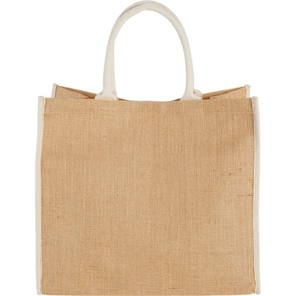 Bullet The Large Jute Tote 40 x 20 x 35cm Naturlig/Vit Natural/White 40 x 20 x 35cm