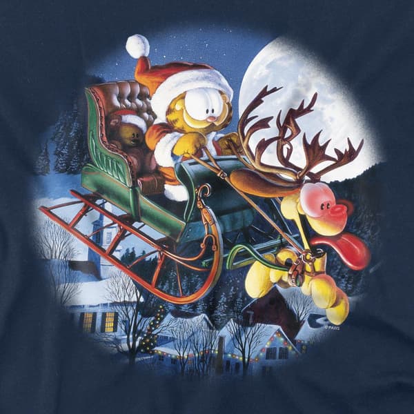 Garfield Herr Moonlight Ride T-Shirt M Marinblå Navy M