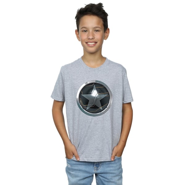 Marvel Boys The Falcon And The Winter Soldier Chest Star T-Shir Sports Grey 12-13 Years