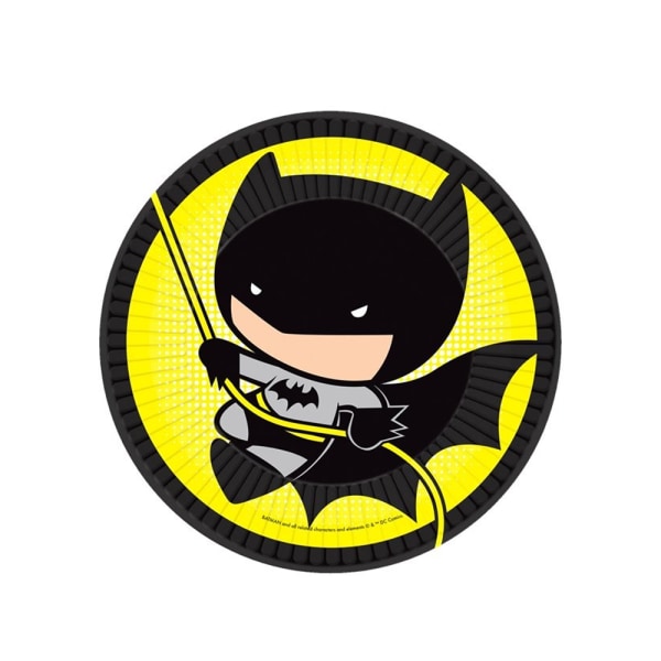 Batman papperstallrikar (paket med 8) En one size gul/svart Yellow/Black One Size