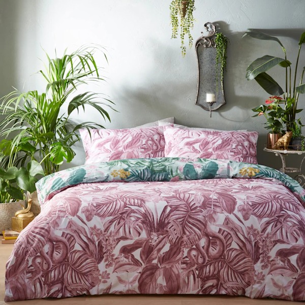 Furn Medinilla Påslakanset Enkelsäng Mint/Lila Mint/Lilac Single