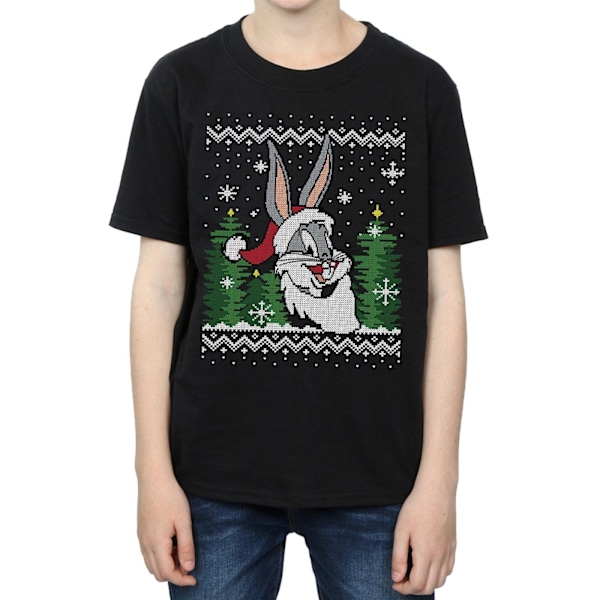 Looney Tunes Boys Bugs Bunny Jul Fair Isle T-shirt 5-6 år Black 5-6 Years