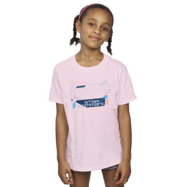 Disney Girls Lightyear Star Command Icons Bomull T-shirt 7-8 år Baby Pink 7-8 Years