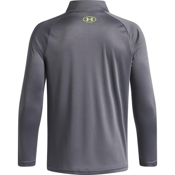 Under Armour Pojkar Tech 2.0 Half Zip Träningströja 13 År Grå/Grön Grey/Green 13 Years