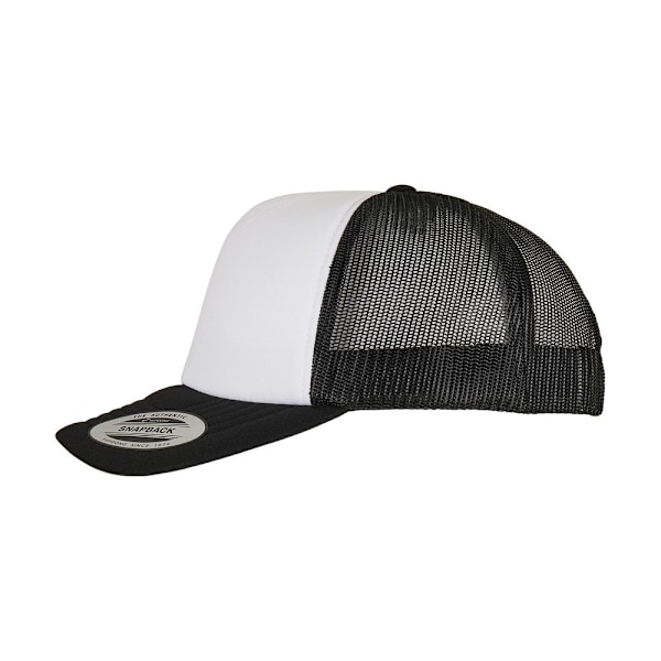 Flexfit Unisex Adult Classic Curved Foam Trucker Cap One Size B Black/White One Size