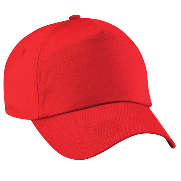 Beechfield Unisex Original 5-Panel Baseballkeps i enfärgad design, One Size Bright Red One Size
