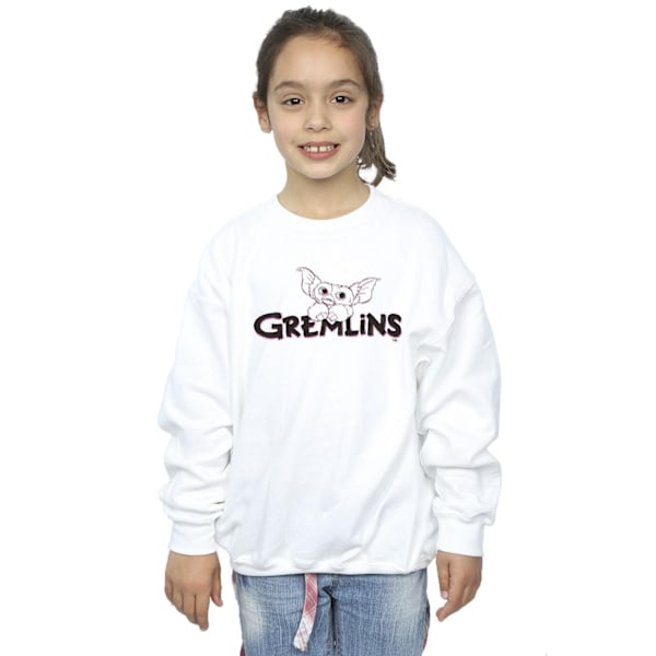 The Gremlins Girls Logo Line Sweatshirt 9-11 år Vit White 9-11 Years