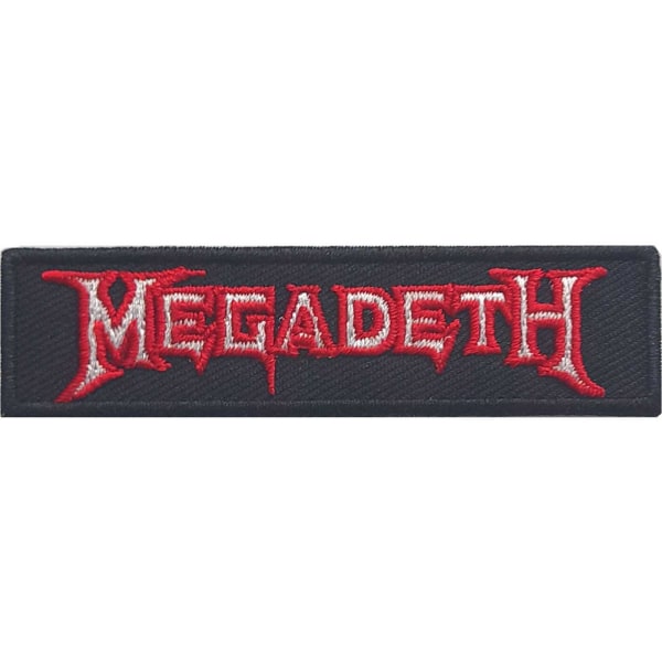 Megadeth Outline Logotyp Iron On Patch One Size Svart/Röd Black/Red One Size