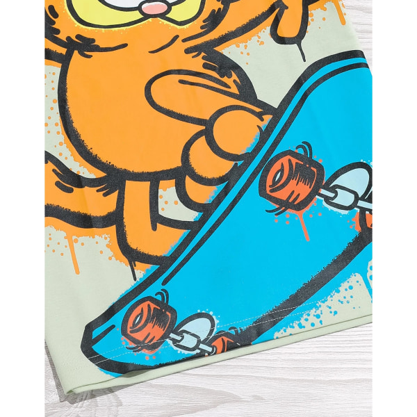 Garfield skateboard-t-shirt för barn/barn 11-12 år Pastel G Pastel Green 11- 12 Years d751 | Pastel Green | 11-12 Years | Fyndiq
