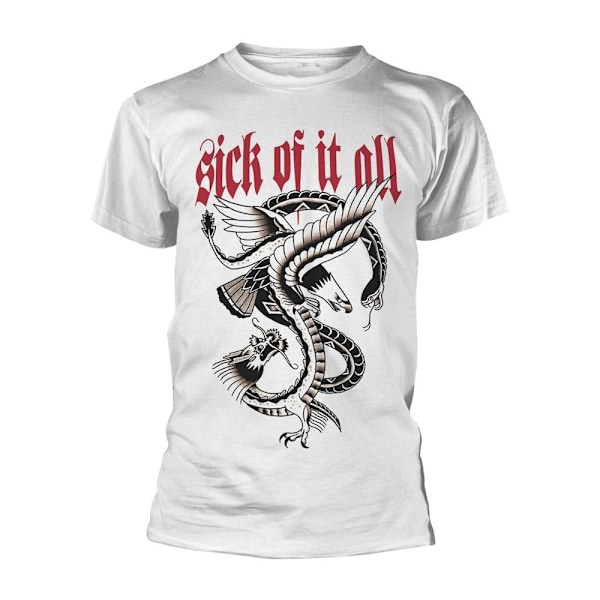 Sick Of It All Unisex Vuxen Örn T-Shirt S Vit White S