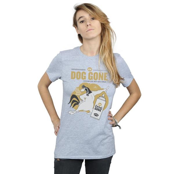 Looney Tunes Dam/Damer Hund Gone Foghorn Leghorn Bomull Pojkvän T-shirt Sports Grey XXL