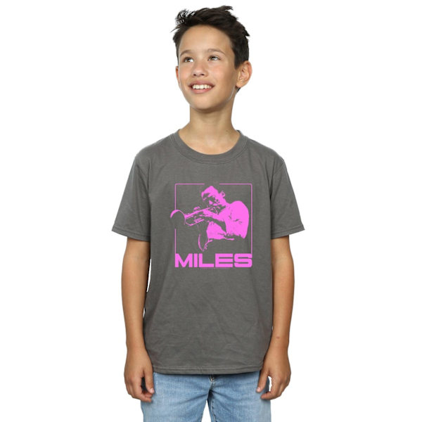 Miles Davis Boys Pink Square T-Shirt 5-6 år Charcoal Charcoal 5-6 Years