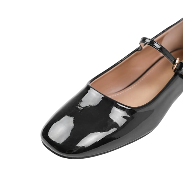 Where's That From Damskor Minsk Lackläder Spänne Detalj Black 4 UK