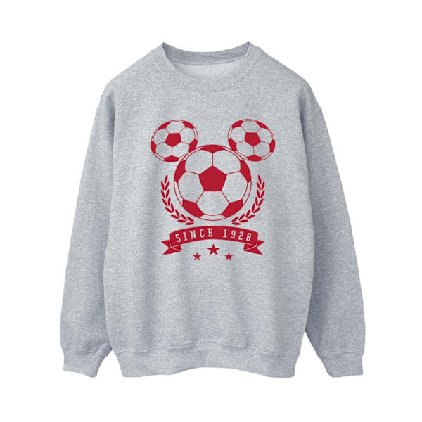 Disney Dam/Kvinnor Mickey Football Head Sweatshirt L Sports G Sports Grey L