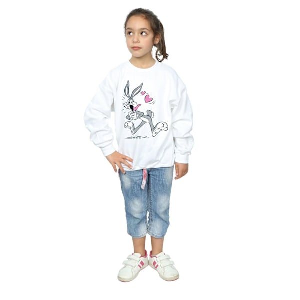 Looney Tunes Girls Bugs Bunny In Love Sweatshirt 9-11 År Vit White 9-11 Years