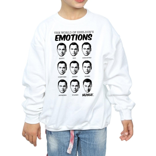 The Big Bang Theory Girls Sheldon Emotions Sweatshirt 12-13 År White 12-13 Years