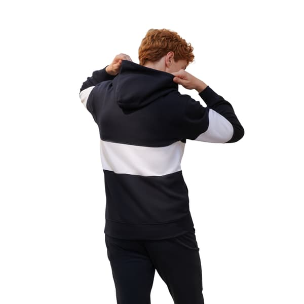 Front Row Herr Tung Panelerad Hoodie M Marinblå/Vit Navy/White M