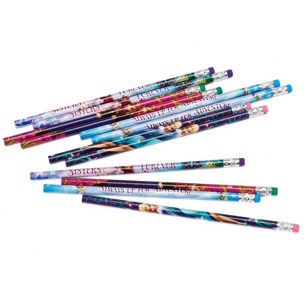 Frozen tecken Penna med suddgummi (förpackning med 12) One Size Mult Multicoloured One Size