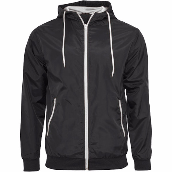 Bygg ditt varumärke Herr Zip Up Wind Runner Jacka 4XL Svart/Vit Black/White 4XL
