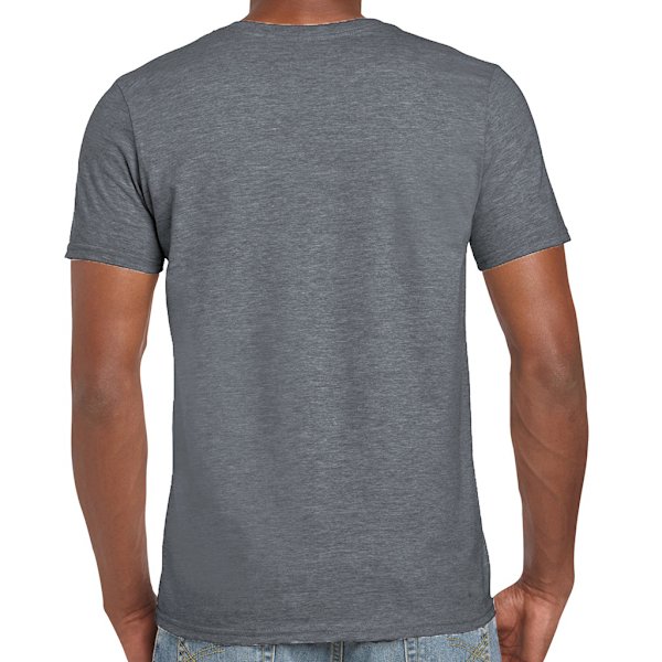 Gildan Herr Soft Style Ringspun T-shirt 4XL Mörk Ljung Dark Heather 4XL