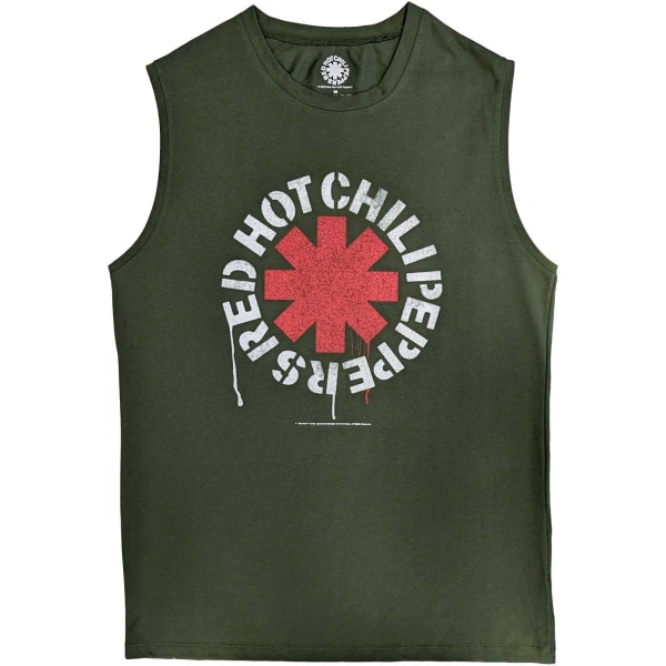 Red Hot Chilli Peppers Unisex Vuxen Stencil Bomull Tank Top M G Green M