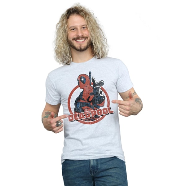 Marvel Deadpool Gun Finger T-shirt 3XL Sports Grey för män Sports Grey 3XL