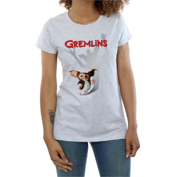 Gremlins Dam/Kvinnor Gizmo Skugga Bomull T-shirt S Sports Grå Sports Grey S