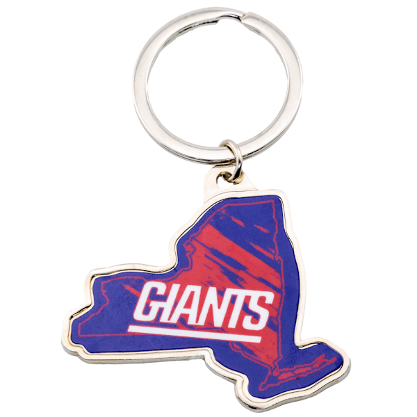 New York Giants State Shaped Keyring One Size Blue/Red Blue/Red One Size