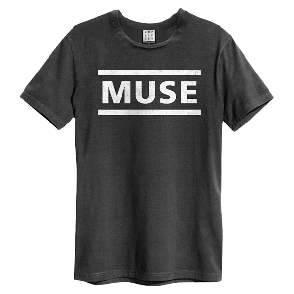 Amplified Unisex Adult Muse Logo T-Shirt S Charcoal Charcoal S