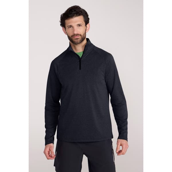 Mountain Warehouse Herr Spin Texturerad Halv Zip Tröja L Mörkgrå Dark Grey L