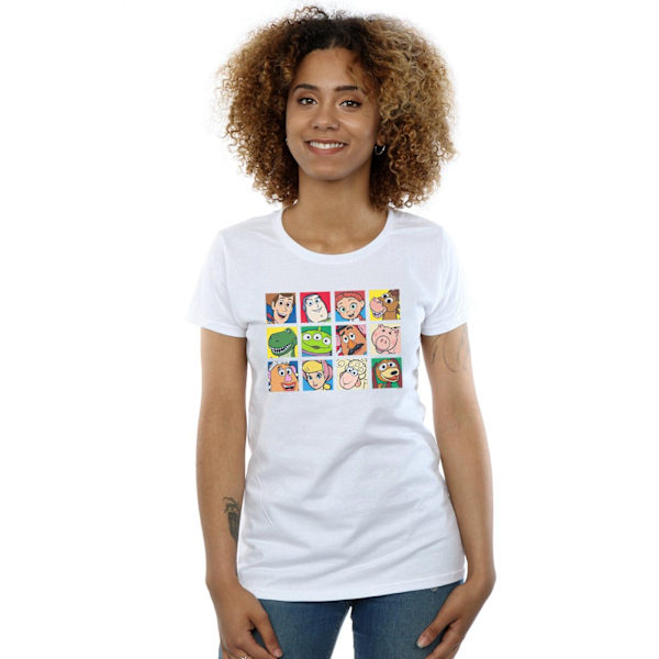 Disney Dam/Kvinnor Toy Story Karaktär Rutor Bomull T-shirt White L
