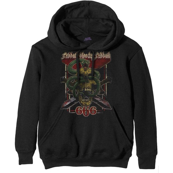 Black Sabbath Unisex Adult Bloody 666 Pullover Hoodie L Svart Black L